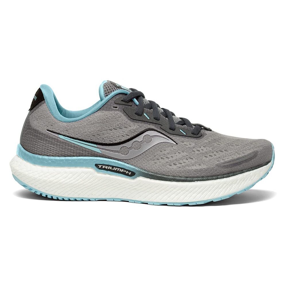 Saucony Women's Triumph 19 Running Shoe, Alloy/Powder, 8.5